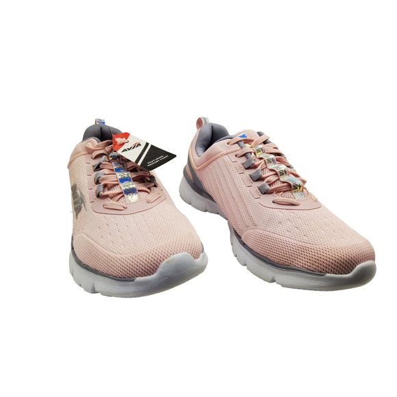 new with tags avia womens memory foam pink lace up fashion sneakers. - Picture 2 of 6